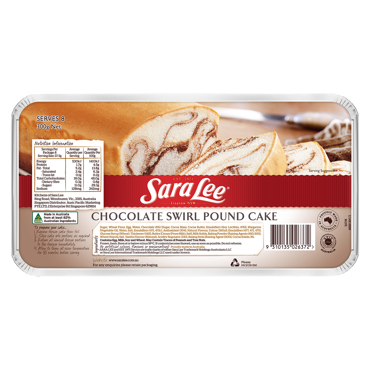 Chocolate Swirl Pound Cake - Sara Lee